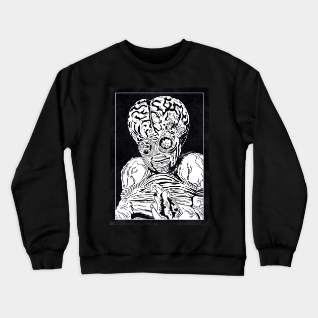 METALUNA MUTANT (Black and White) Crewneck Sweatshirt by Famous Weirdos